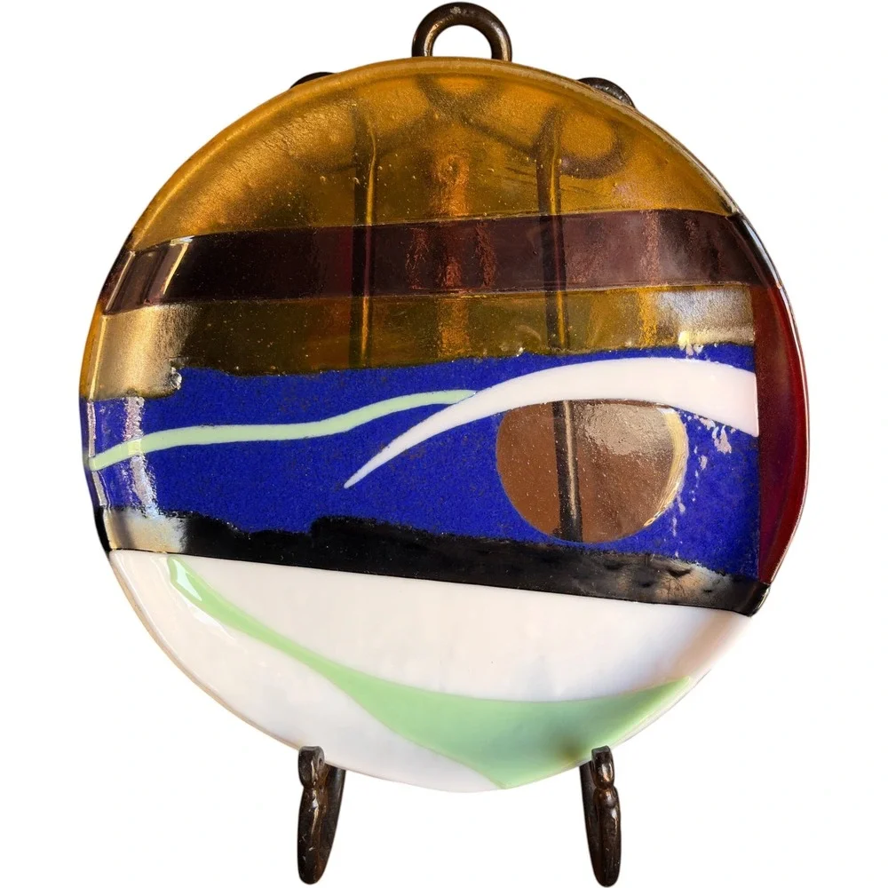 Abstract Fused Studio Art Glass 12